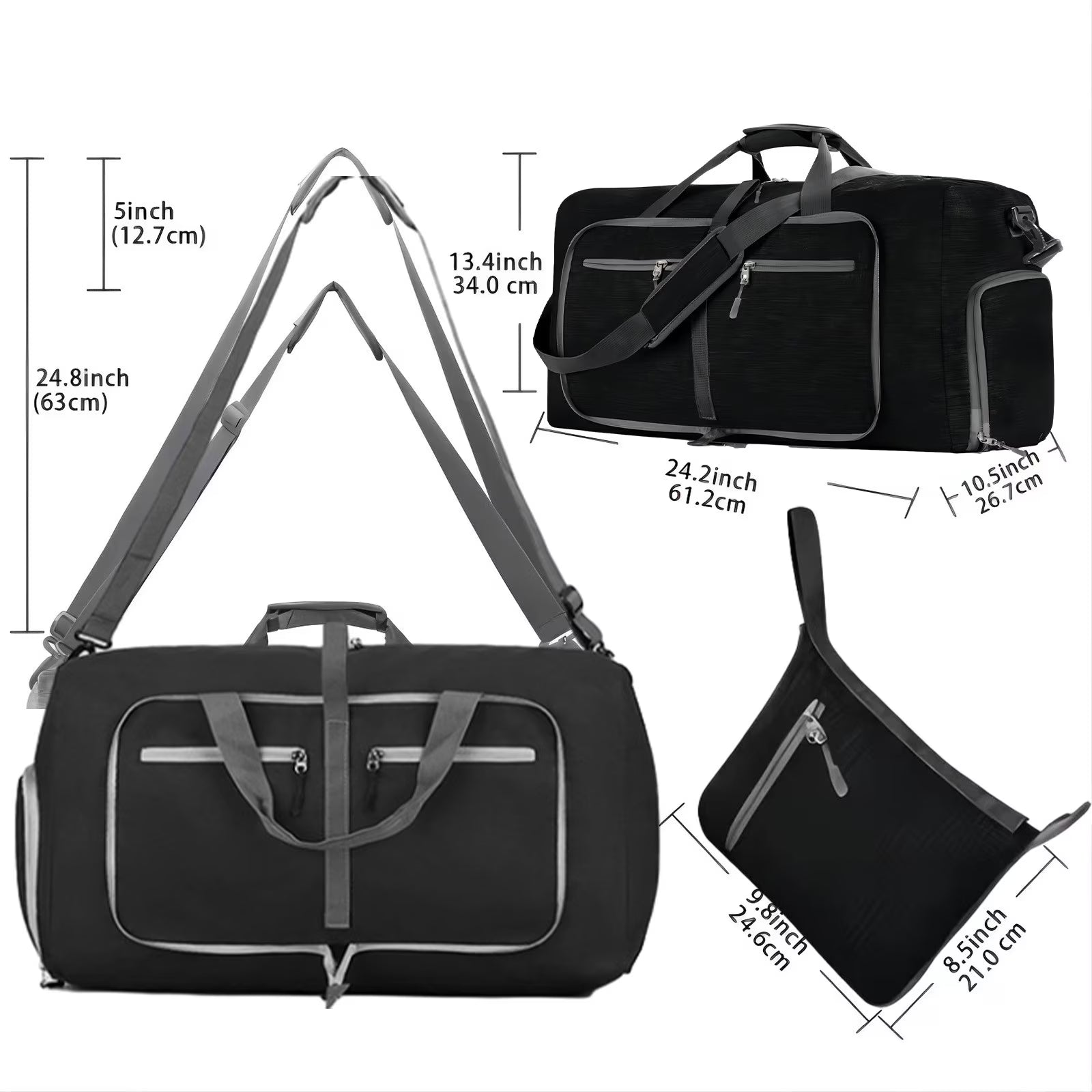 Duffle Bag Extra Large Travel Duffle Bags Waterproof Durable Weekender Bags for Women Multifunctional Overnight Bag for Traveling Camping Touring