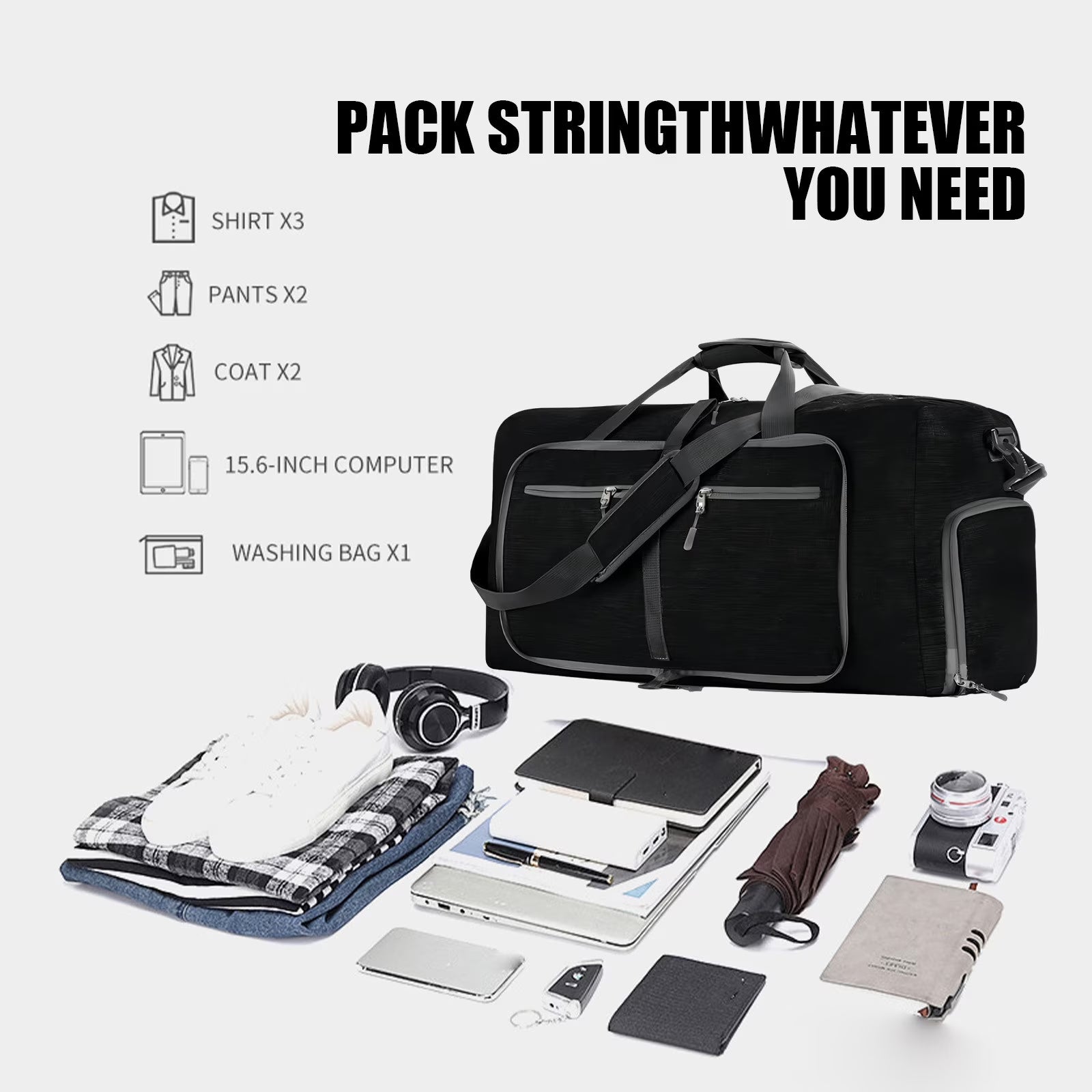 Duffle Bag Extra Large Travel Duffle Bags Waterproof Durable Weekender Bags for Women Multifunctional Overnight Bag for Traveling Camping Touring